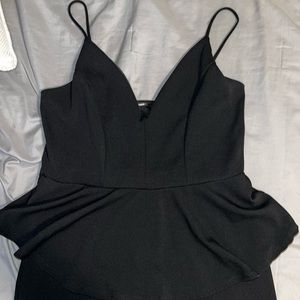 Peplum black dress